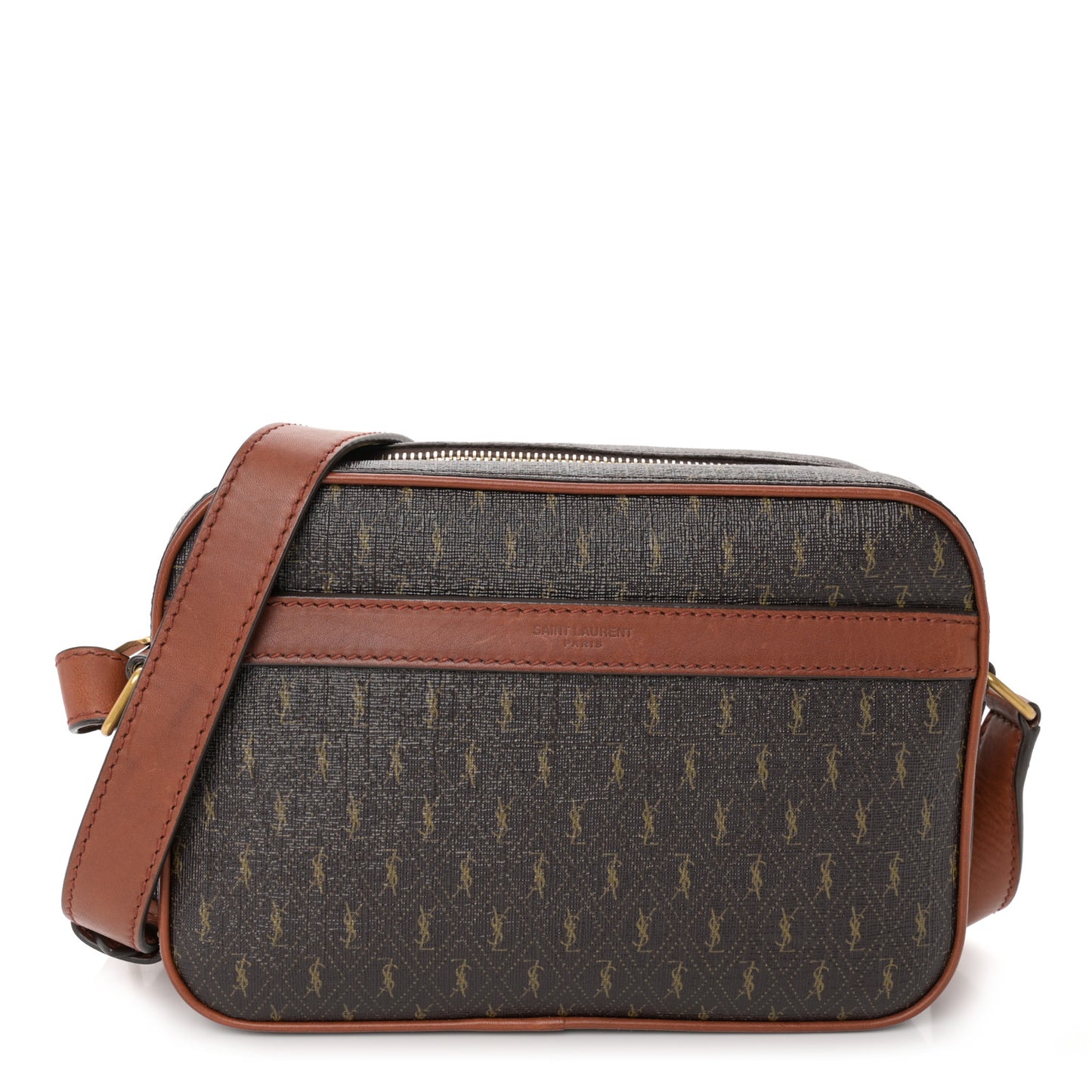 Canvas Smooth Calfskin Le Monogramme Camera Bag Chestnut