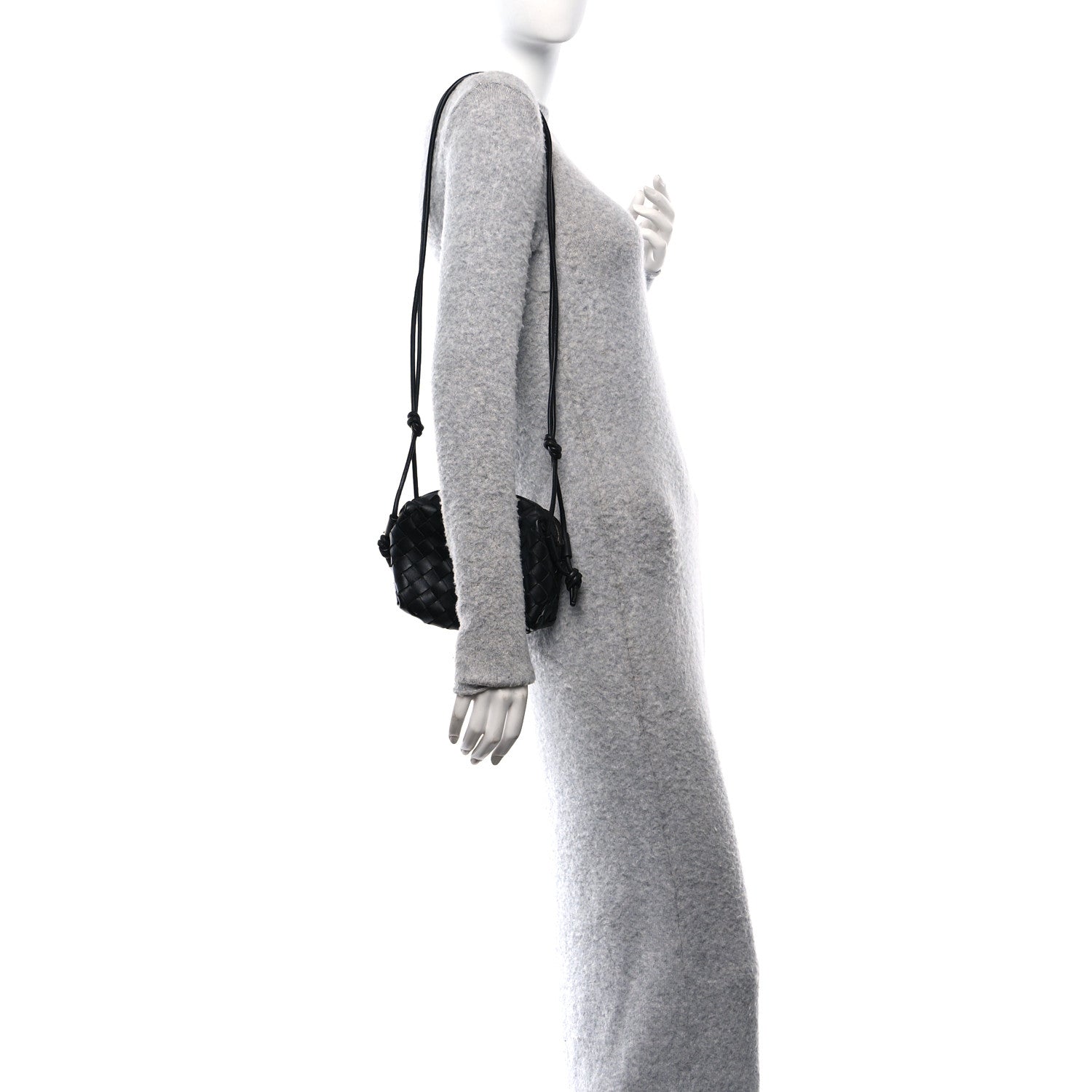 Bottega Veneta Nappa Intrecciato Mini Loop Camera Bag Black 2 of 9