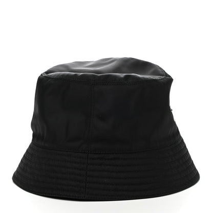 Prada Tessuto Nylon Metal Triangle Logo Mens Bucket Hat XL Black 6 of 8