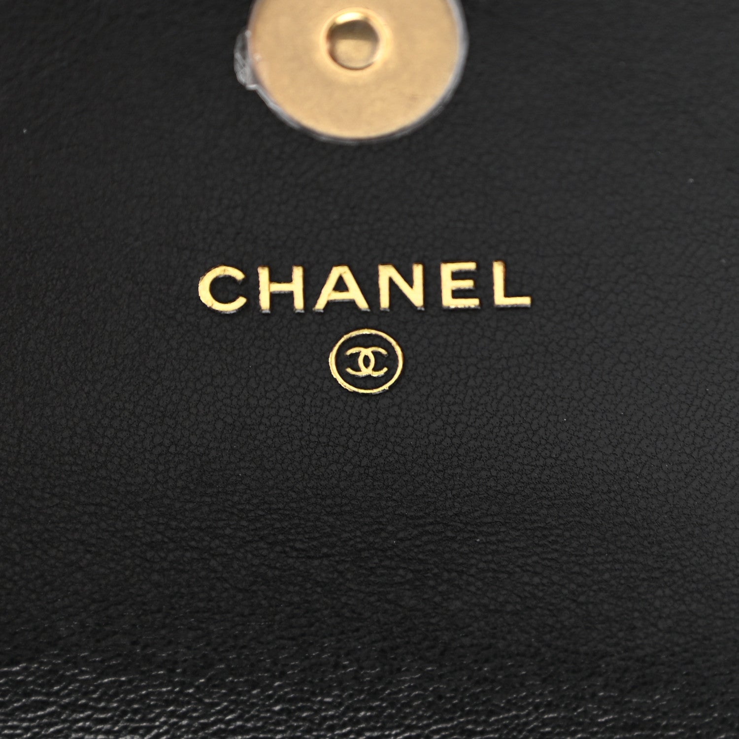 Chanel Lambskin Quilted Chanel 19 Phone Holder With Chain Black 6 of 9