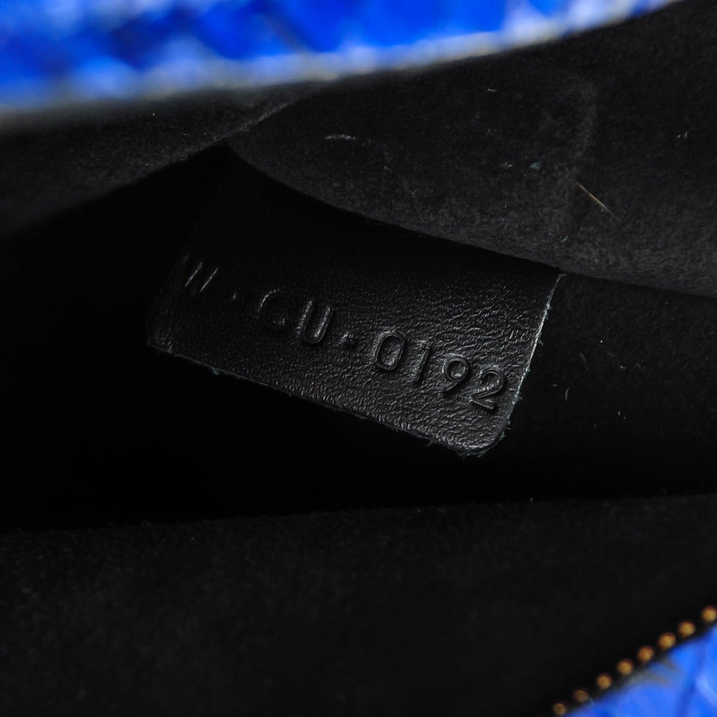 Python Calfskin Medium Trapeze Blue Black