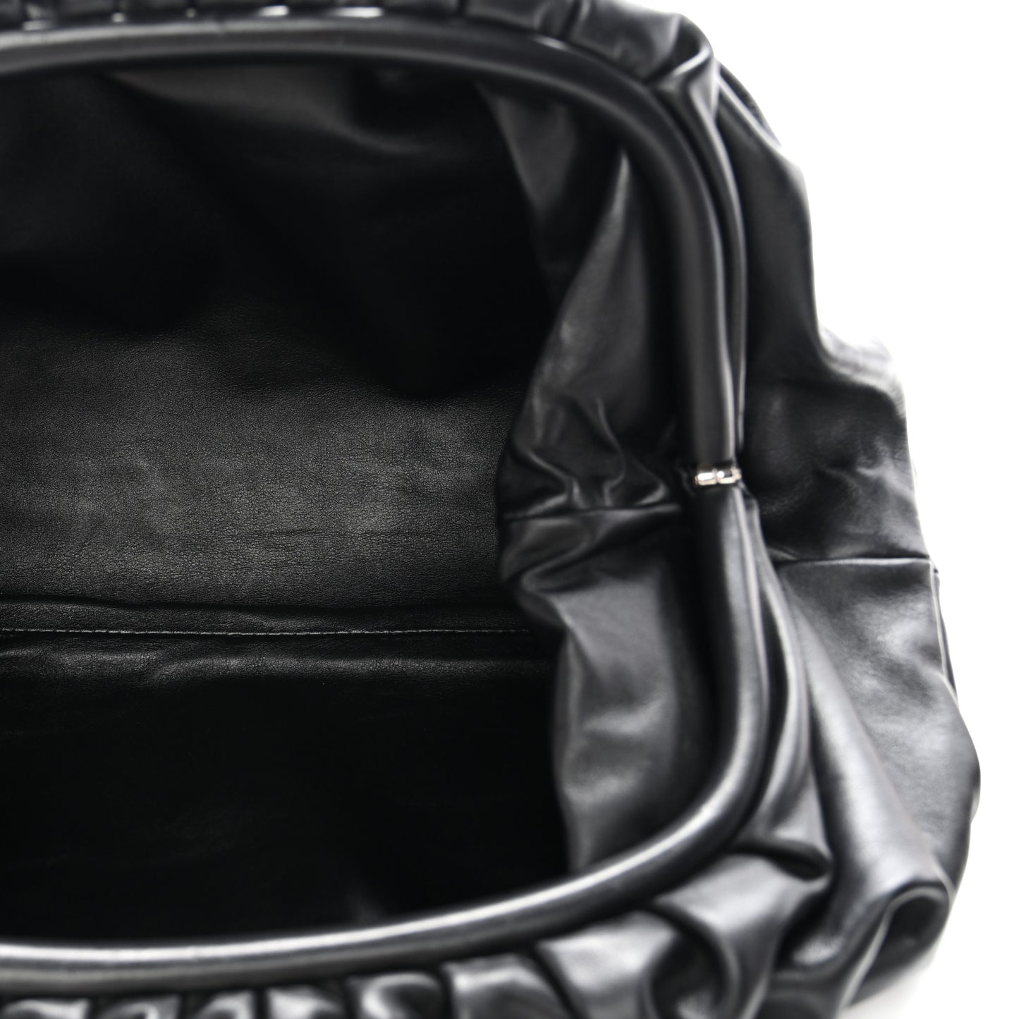 Smooth Butter Calf The Pouch Oversized Clutch Black