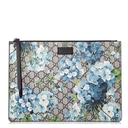 Gucci GG Supreme Monogram Blooms Messenger Blue 1 of 11