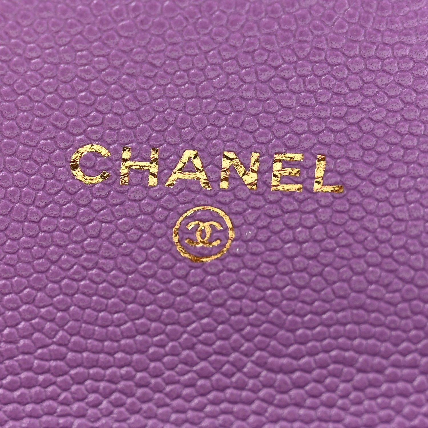 Chanel Caviar Quilted Flap Card Holder Wallet Purple 6 of 10