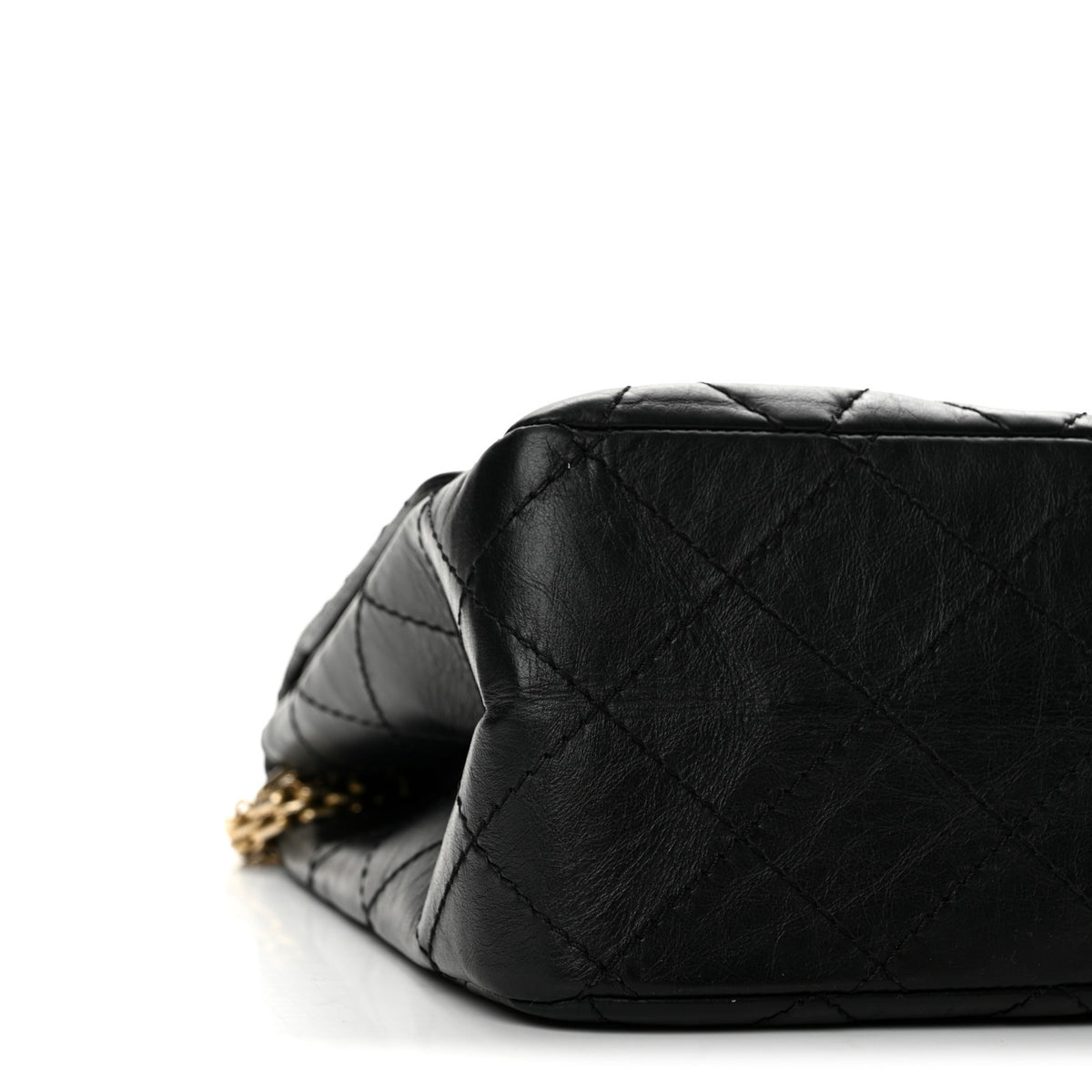 Aged Calfskin Quilted 2.55 Reissue 227 Flap Black
