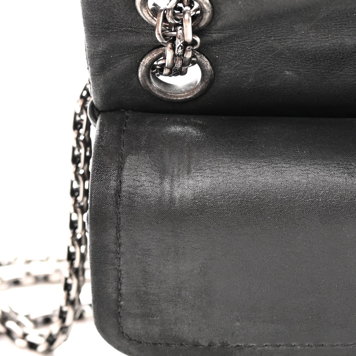 Chanel Iridescent Calfskin Quilted 2.55 Reissue 224 Flap Black 12 of 18