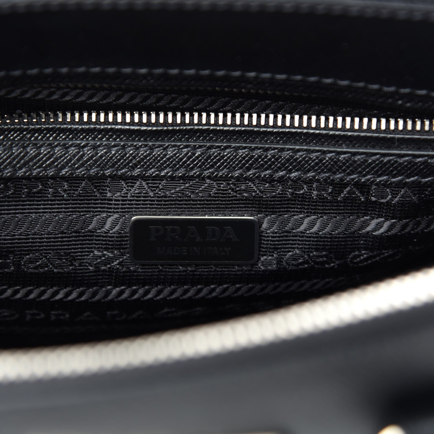 Prada Saffiano Lux Crystal Mini Galleria Double Zip Tote Black 9 of 11