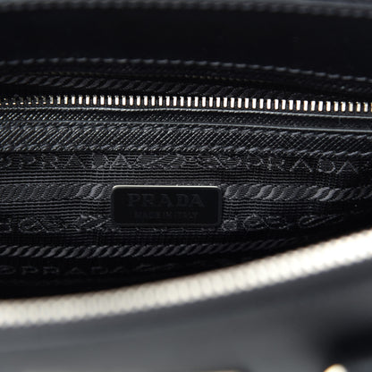 Prada Saffiano Lux Crystal Mini Galleria Double Zip Tote Black 9 of 11