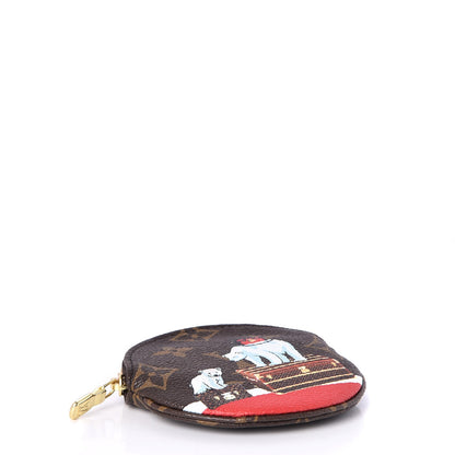 Louis Vuitton Monogram 2017 Christmas Animation Round Coin Purse 4 of 8