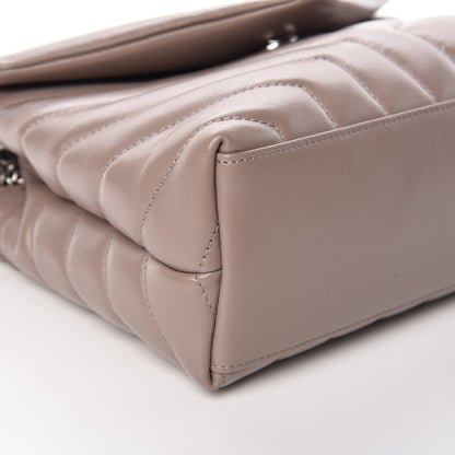 Saint Laurent Calfskin Y Quilted Monogram Small Loulou Chain Satchel Mink 10 of 11