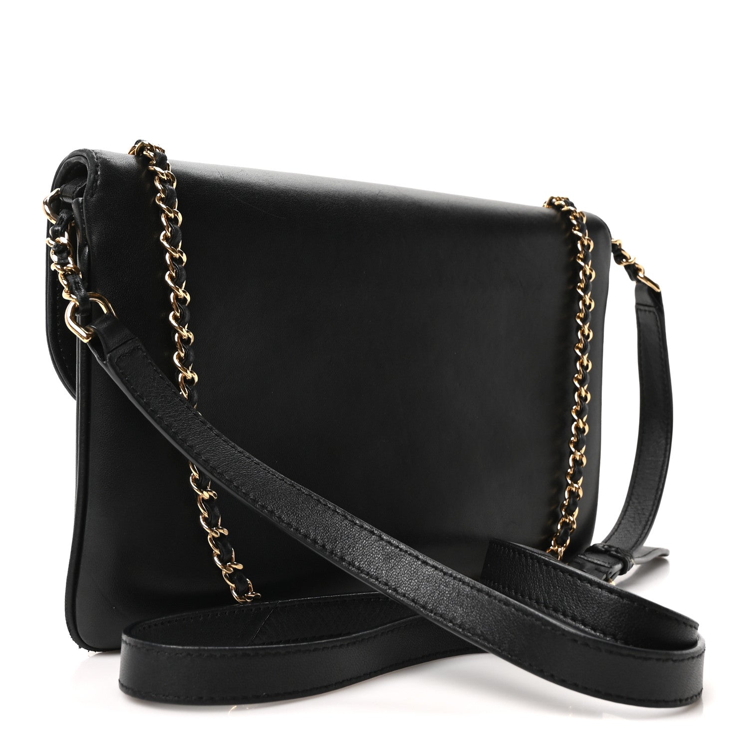 Chanel Lambskin Quilted CC Unchained Crossbody Black 1811325