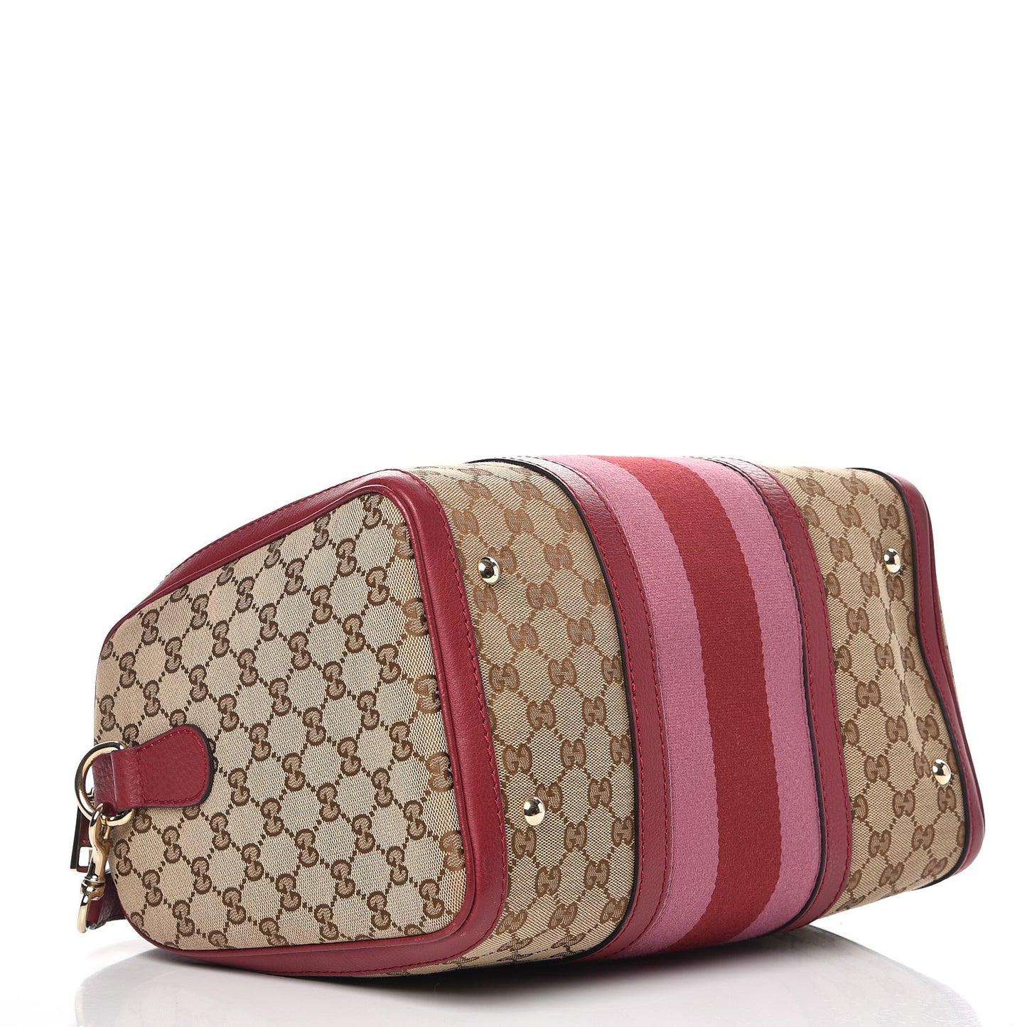 Monogram Cellarius Calfskin Vintage Web Medium Boston Beige Ebony Soft Burgundy Peonia Flower