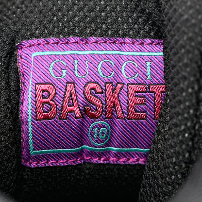 Gucci Demetra GG Supreme Monogram Mens Basket High Top Sneakers 10 Black Beige Ebony Grey 7 of 9