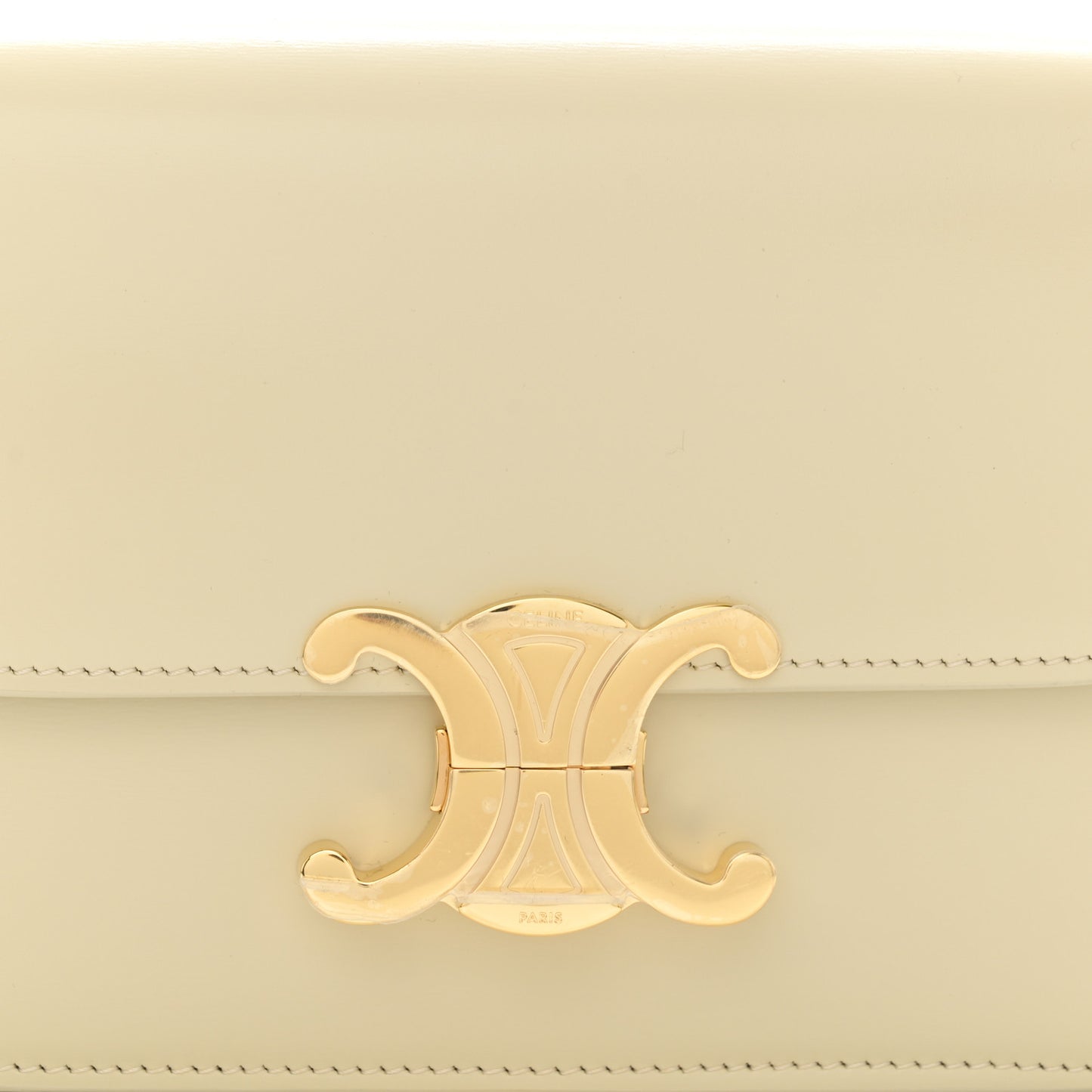 Shiny Calfskin Teen Triomphe Limestone