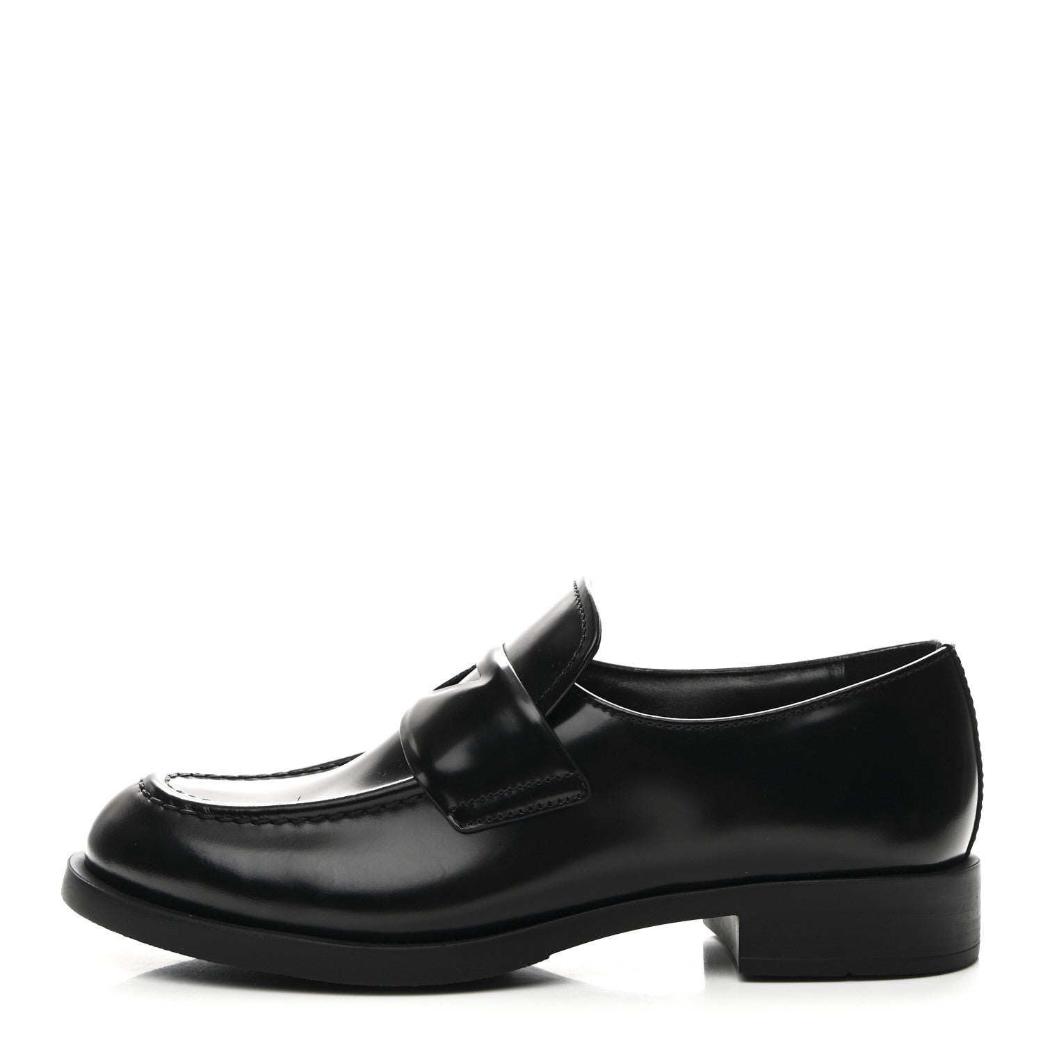 Prada Spazzolato Loafers 37.5 Black 1 of 10