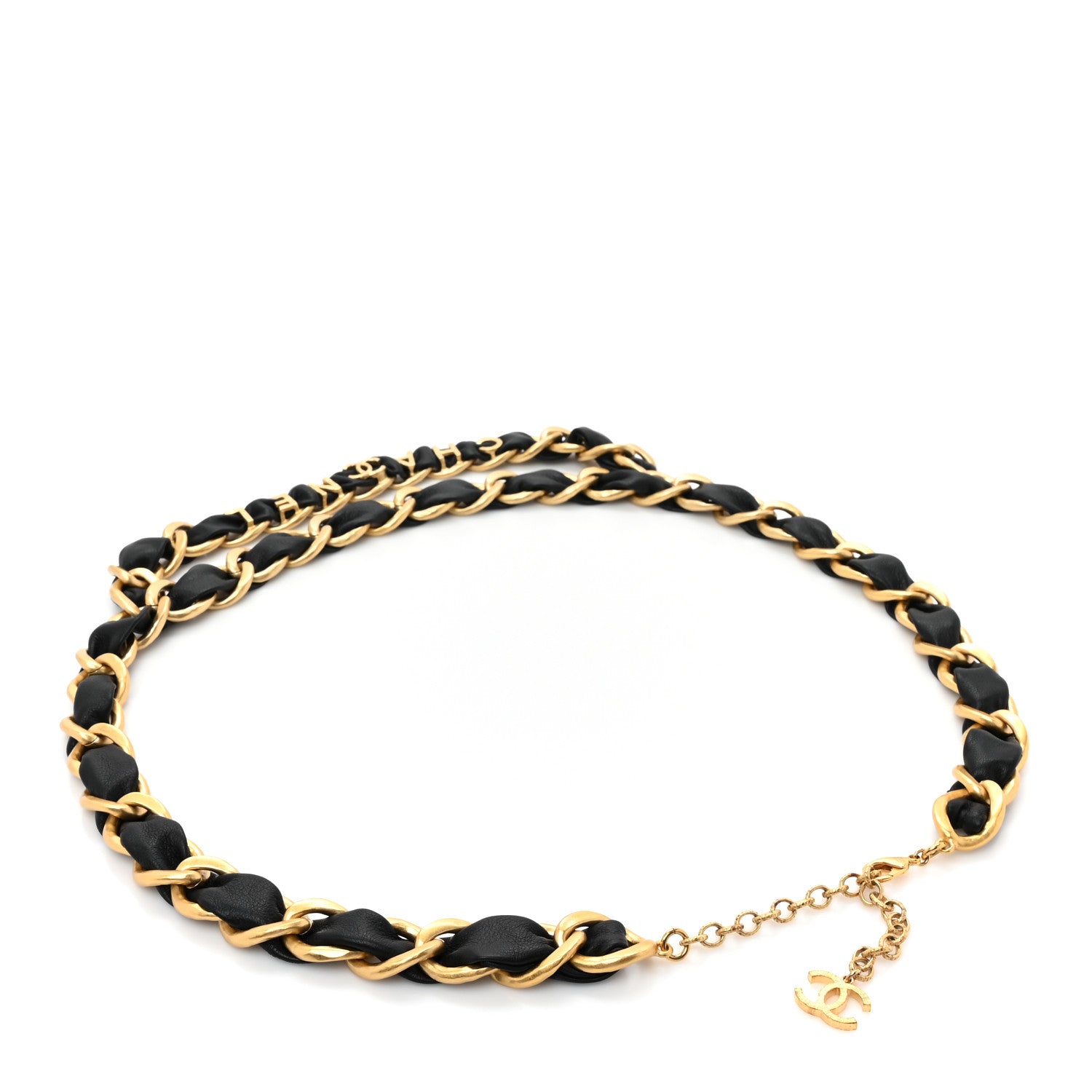 Chanel Calfskin Woven 90s Icon CC Belt Black 2 of 5
