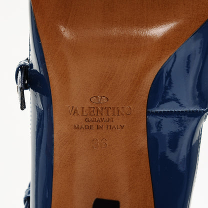 Valentino Garavani Patent Love Latch 100mm Pumps 36 Indaco Poudre 6 of 8