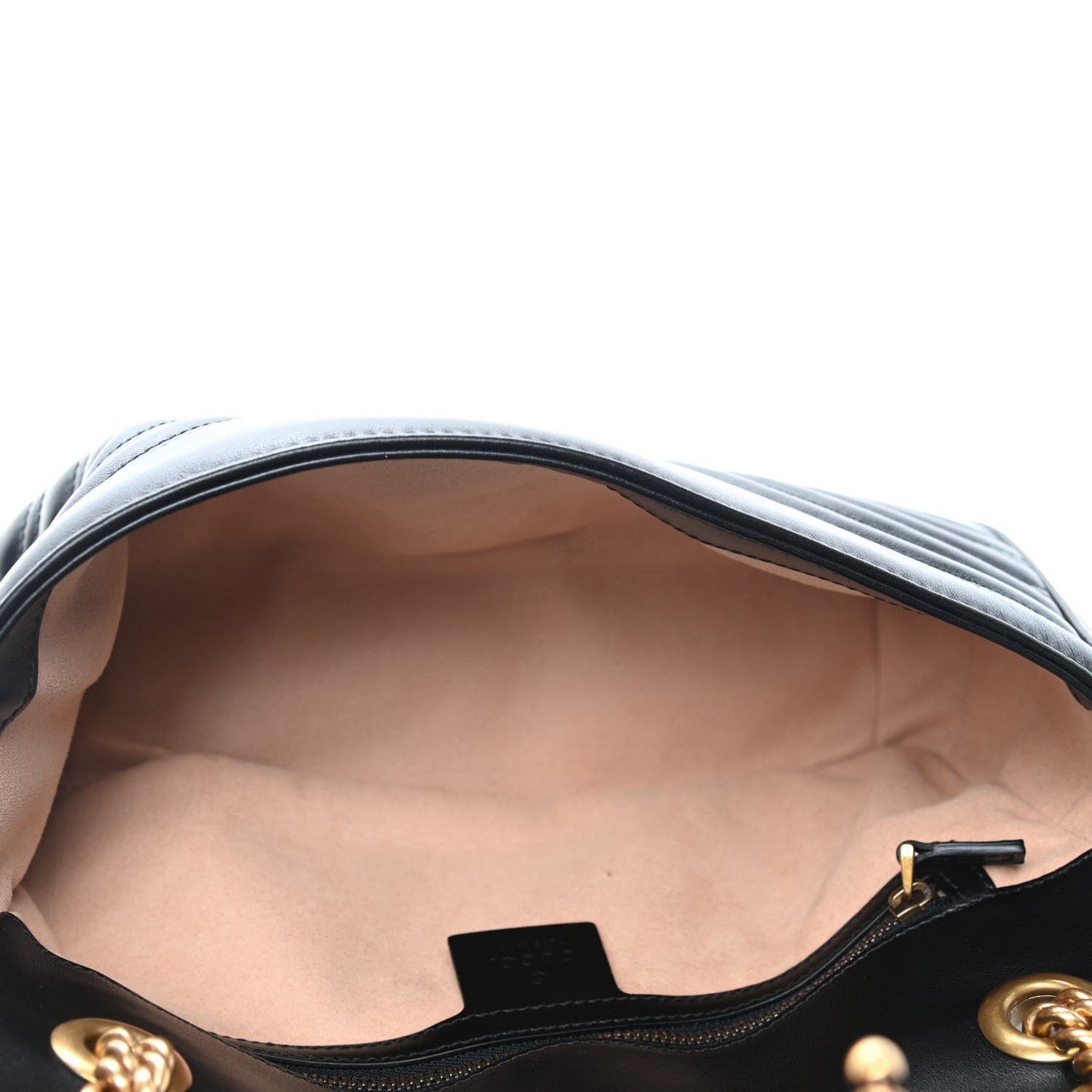 Calfskin Matelasse Small GG Marmont Shoulder Bag Black
