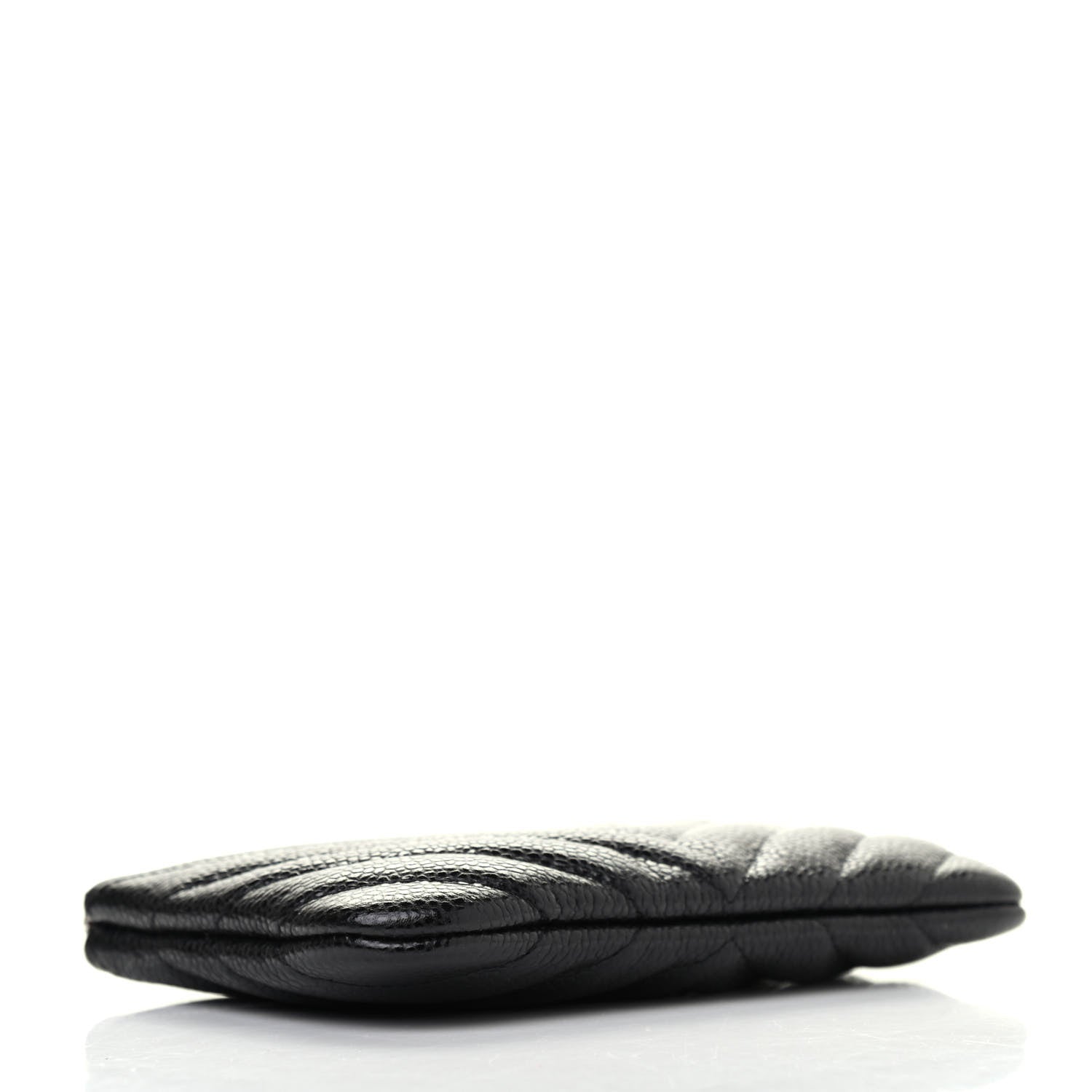 Chanel Caviar Chevron Quilted Small Cosmetic Case Black 3 of 4