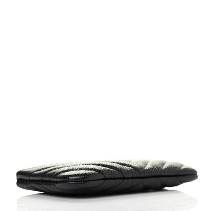 Chanel Caviar Chevron Quilted Small Cosmetic Case Black 3 of 4
