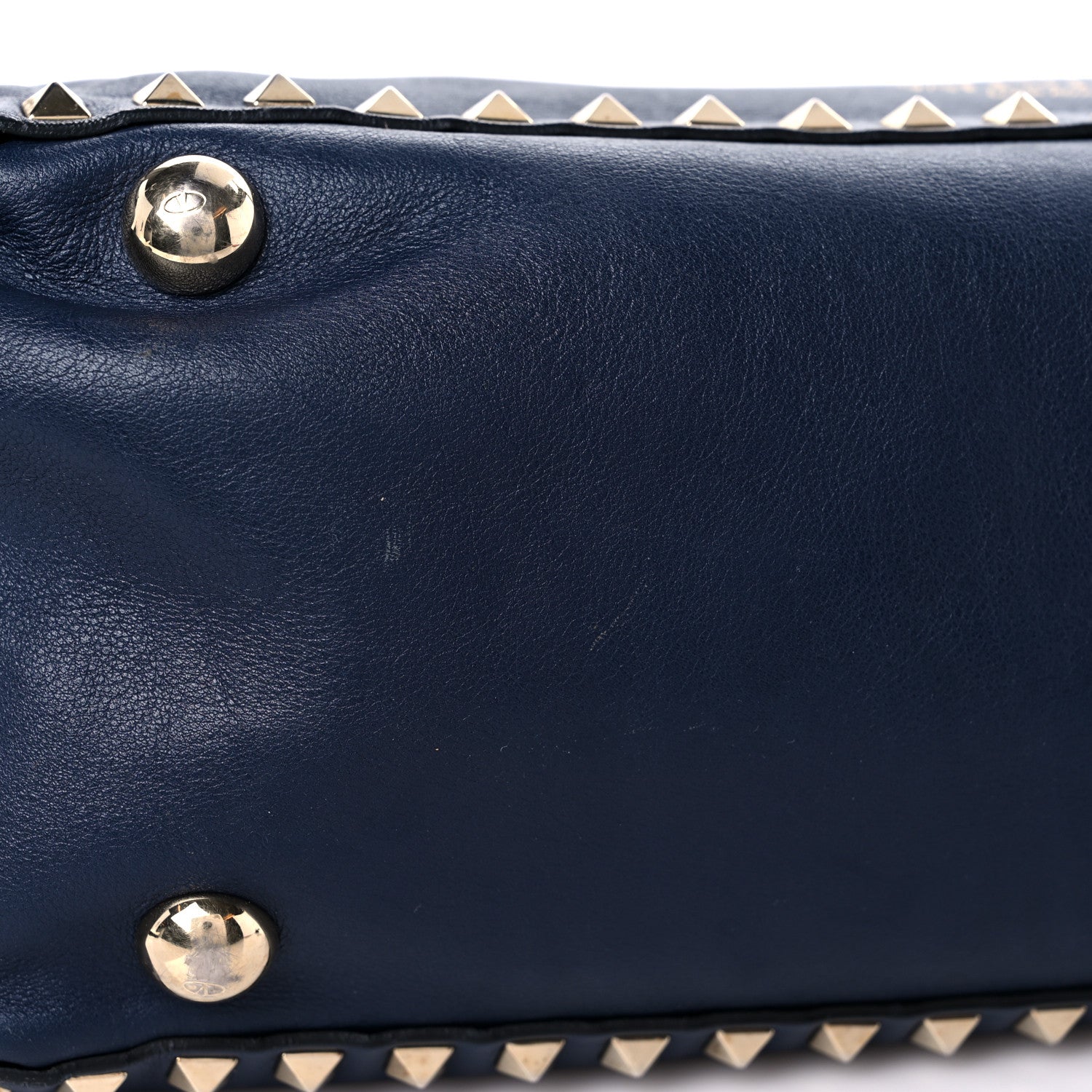 Valentino Garavani Vitello Medium Rockstud Tote Marine 20 of 33