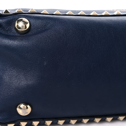 Valentino Garavani Vitello Medium Rockstud Tote Marine 20 of 33