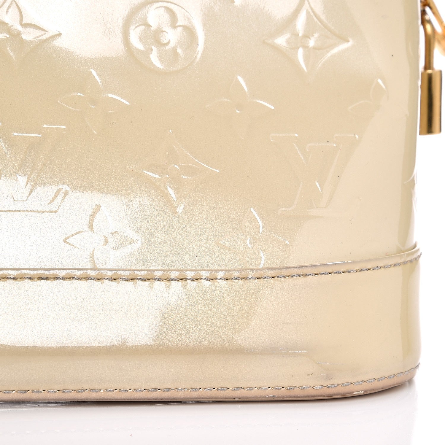 Louis Vuitton Vernis Alma GM Blanc Corail 10 of 17
