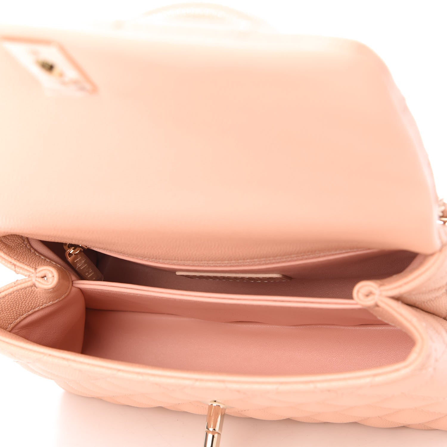 Chanel Caviar Quilted Mini Coco Handle Flap Light Pink 5 of 10