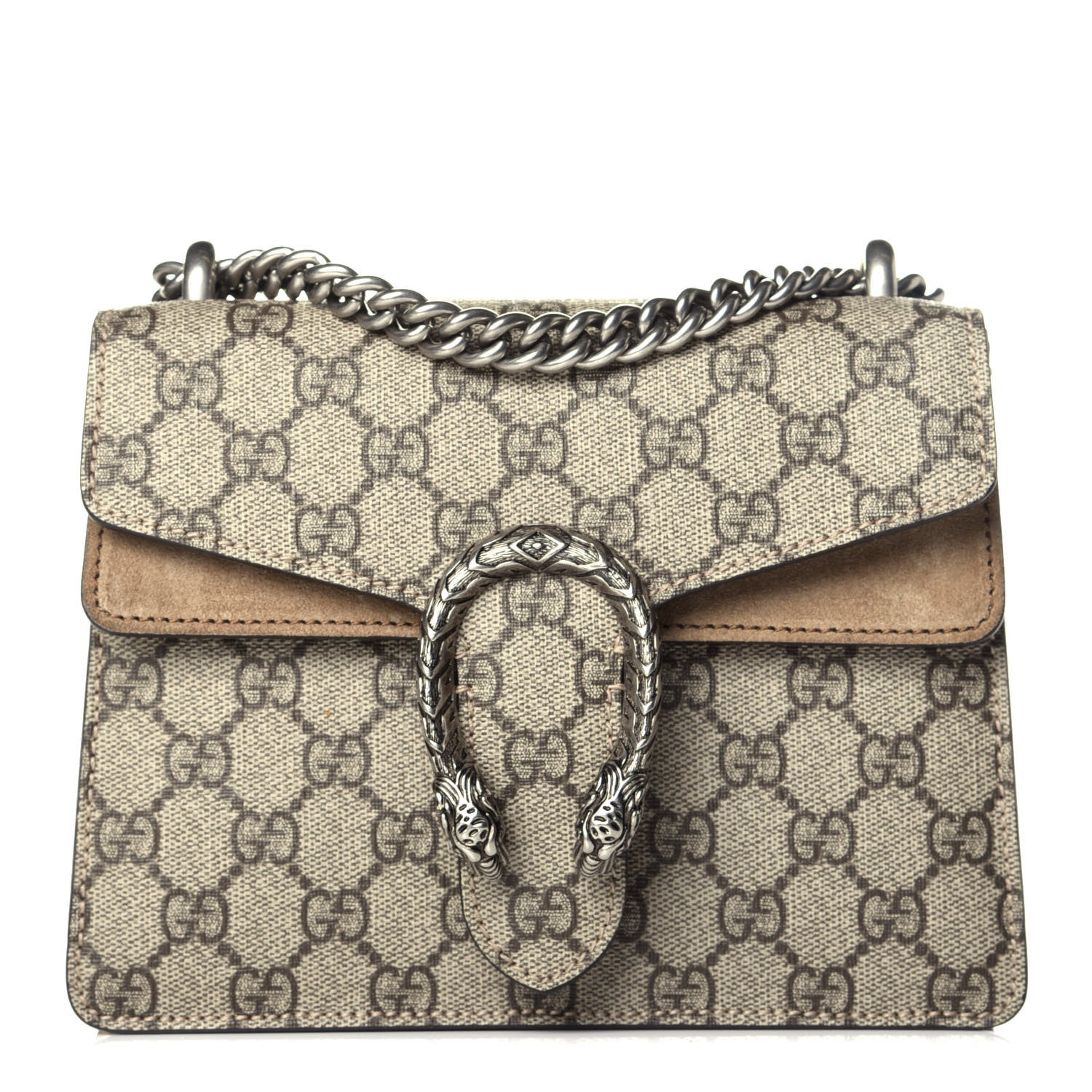 Gucci GG Supreme Monogram Mini Dionysus Shoulder Bag Taupe 1 of 10