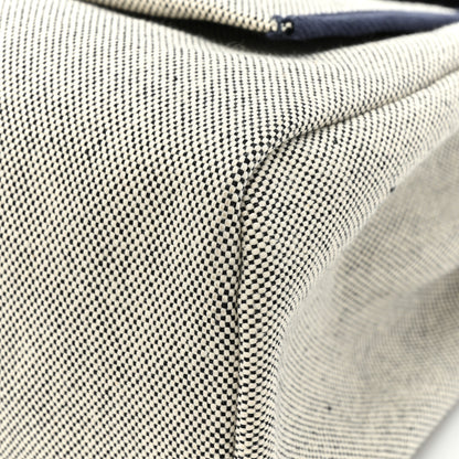 Hermes Vache Hunter Toile H Brides de Gala Herbag Zip Retourne 31 PM Bleu De France Ecru Black 13 of 13