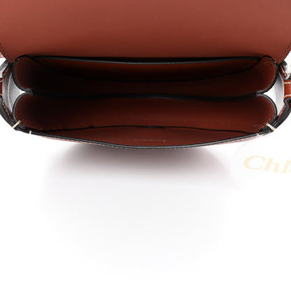 Chloe Grained Calfskin Small Darryl Saddle Crossbody Bag Sepia Brown 4 of 4