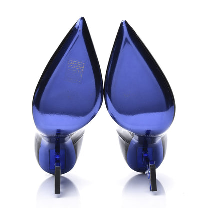 Saint Laurent Patent Opyum 110 Pumps 37 Black Blue 6 of 10