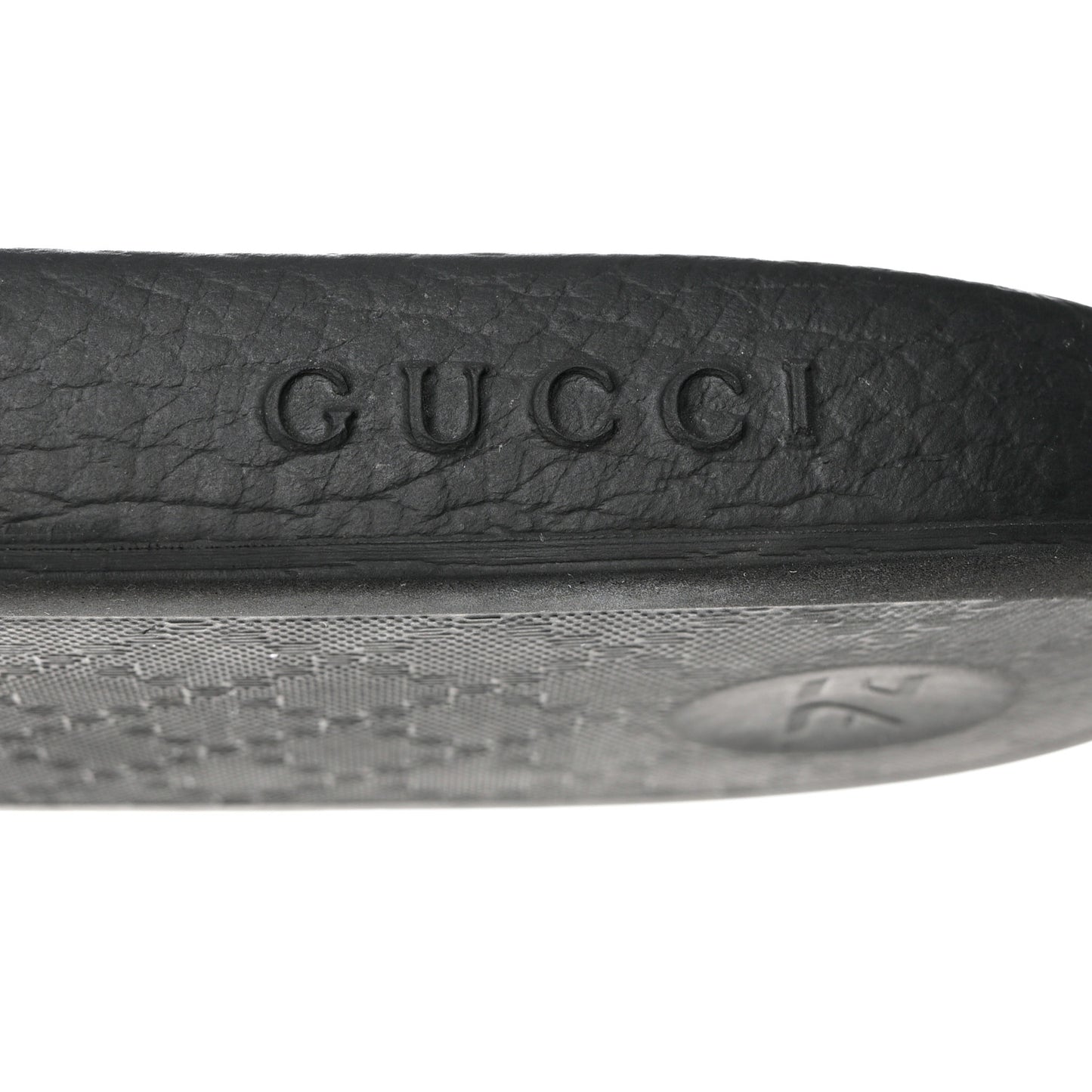 GG Supreme Monogram Fake/Not Mens Slide Sandals 9 Beige Ebony