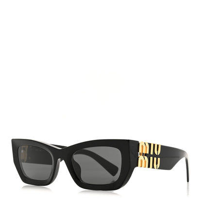 Miu Miu Acetate Rectangle Sunglasses SMU 09W Black 1 of 7