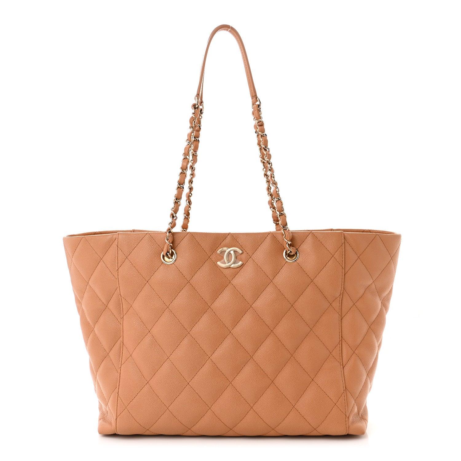 Chanel Caviar Quilted Large Shopping Tote Dark Beige 3 of 14