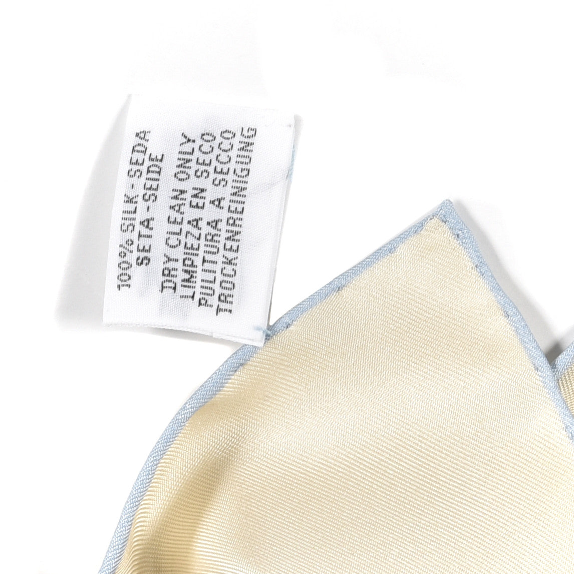 Silk Twill Grand Tralala 90 Creme Bleu Moutard