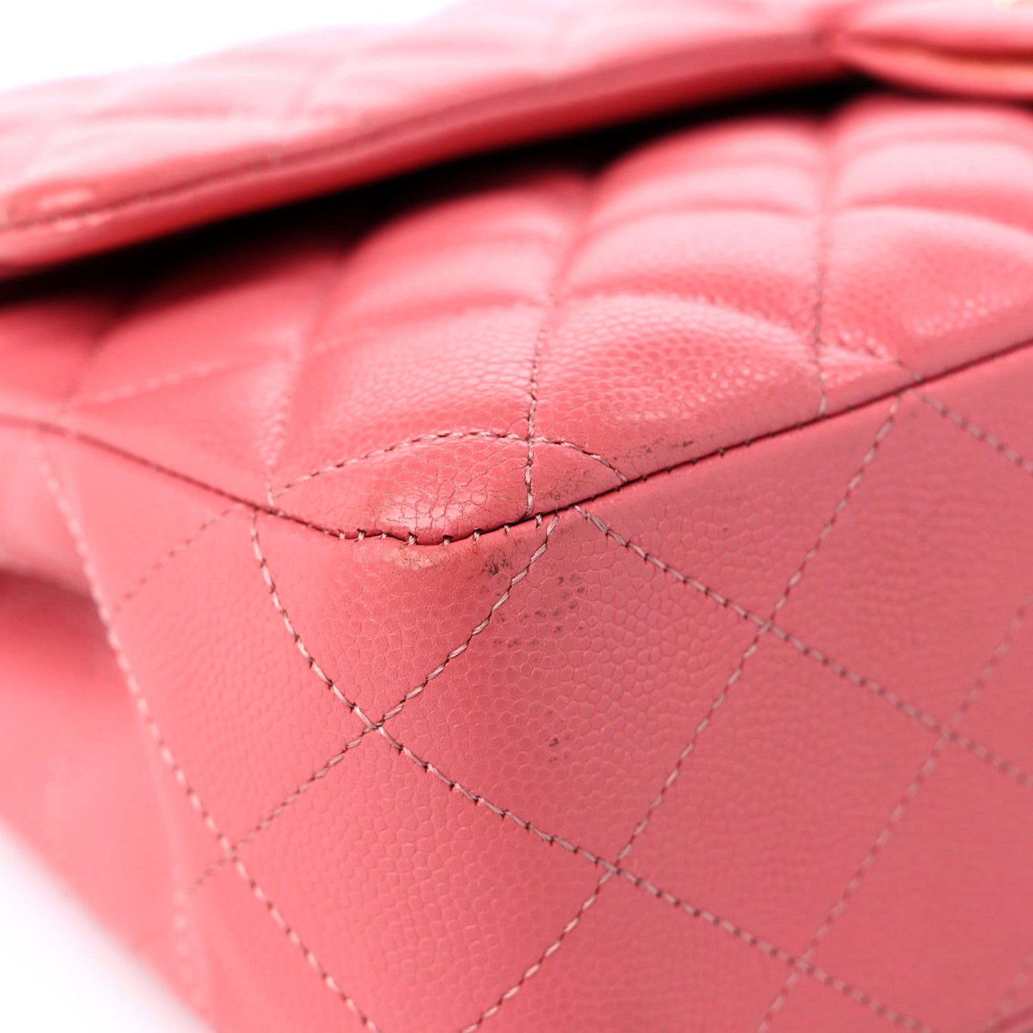 Chanel Caviar Quilted Medium Double Flap Pink 8 of 17