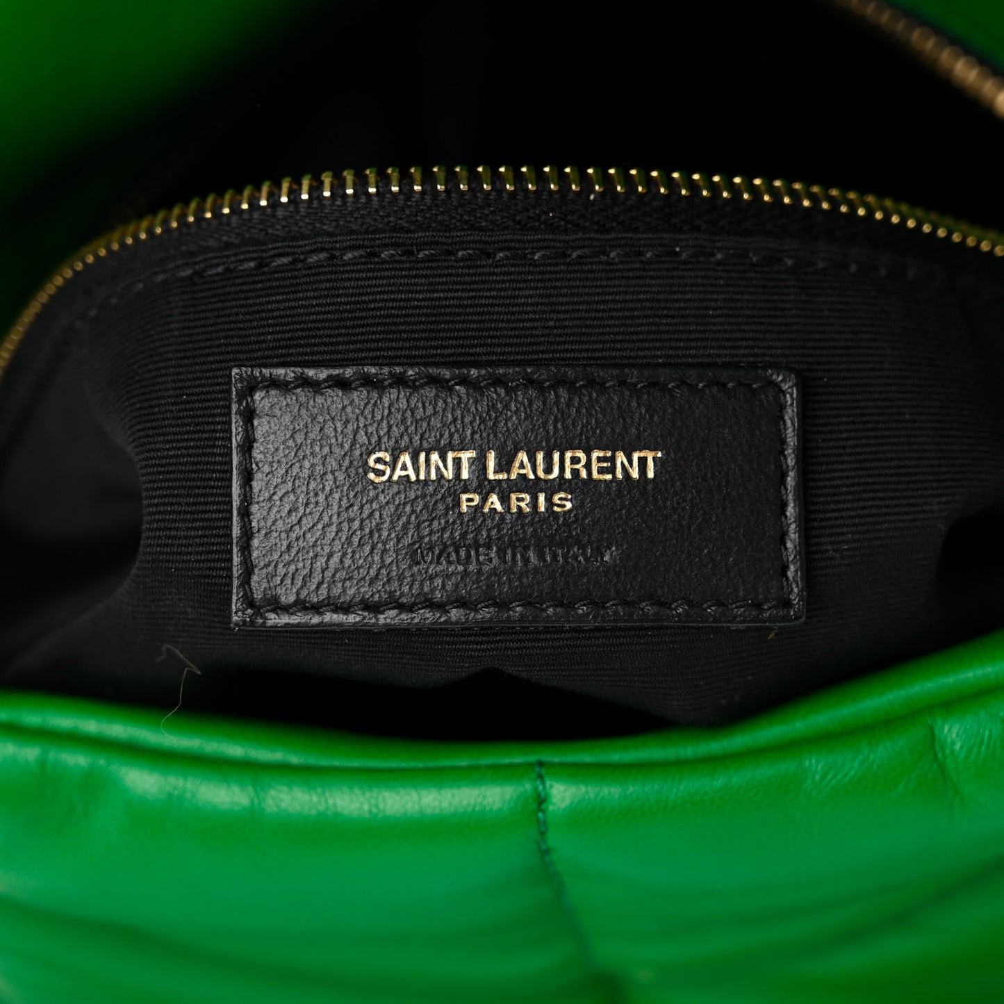 Lambskin Quilted Small Loulou Puffer Monogram Chain Satchel New Vert