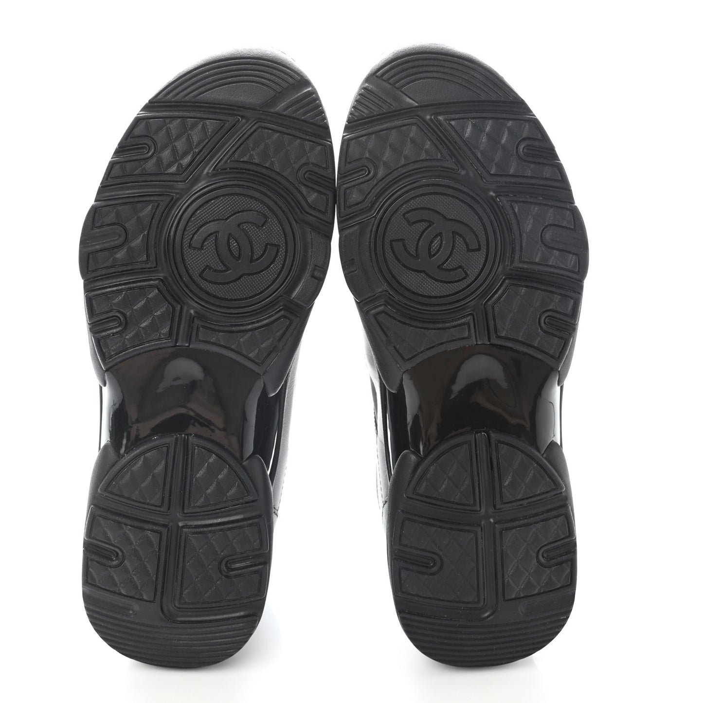 Lambskin Fabric CC Sneakers 36.5 Black