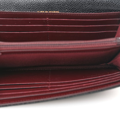 Chanel Caviar Quilted Large Gusset Flap Wallet Black 5 of 8