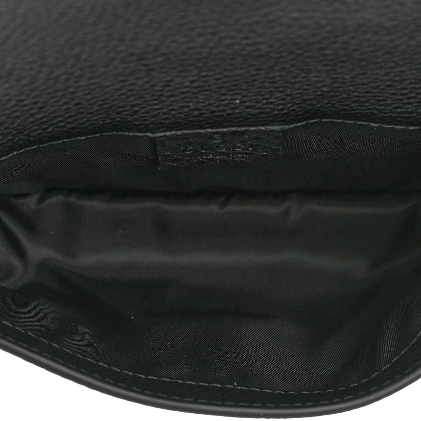Pebbled Calfskin Soho Flap Belt Bag Black