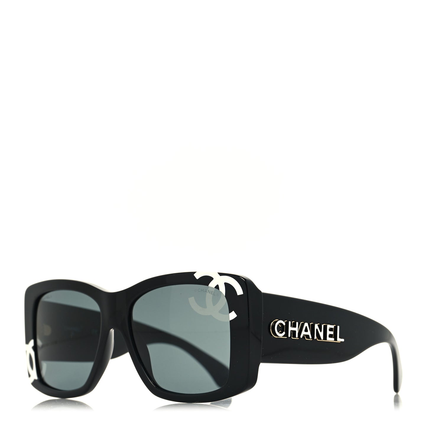 Acetate CC Logo Square Sunglasses 71472 Black