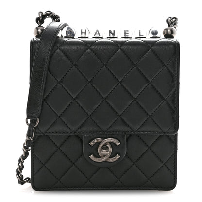 Chanel Lambskin Quilted Chic Pearls Flap Black 1 of 13