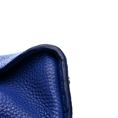 Fendi Cuoio Romano Selleria Bi-Color Medium Peekaboo Iconic Satchel Blue Neon Latte 13 of 14