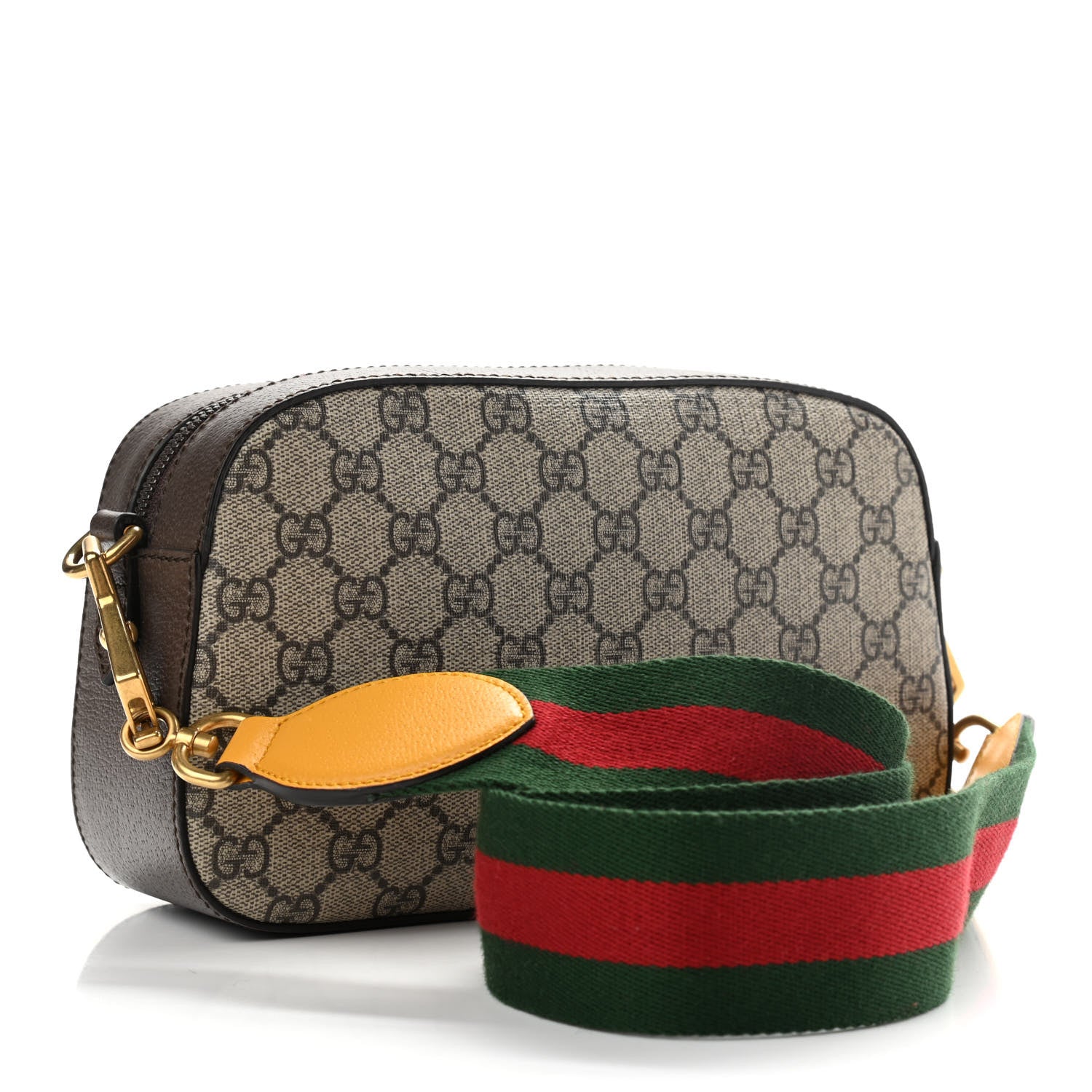 Gucci GG Supreme Monogram Web Neo Vintage Shoulder Bag Beige New Acero Crop 3 of 11