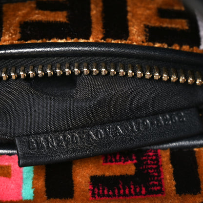 Fendi Calfskin Velvet Fun Fair Medium Peekaboo Iconic Satchel Night Blue Multicolor 7 of 10