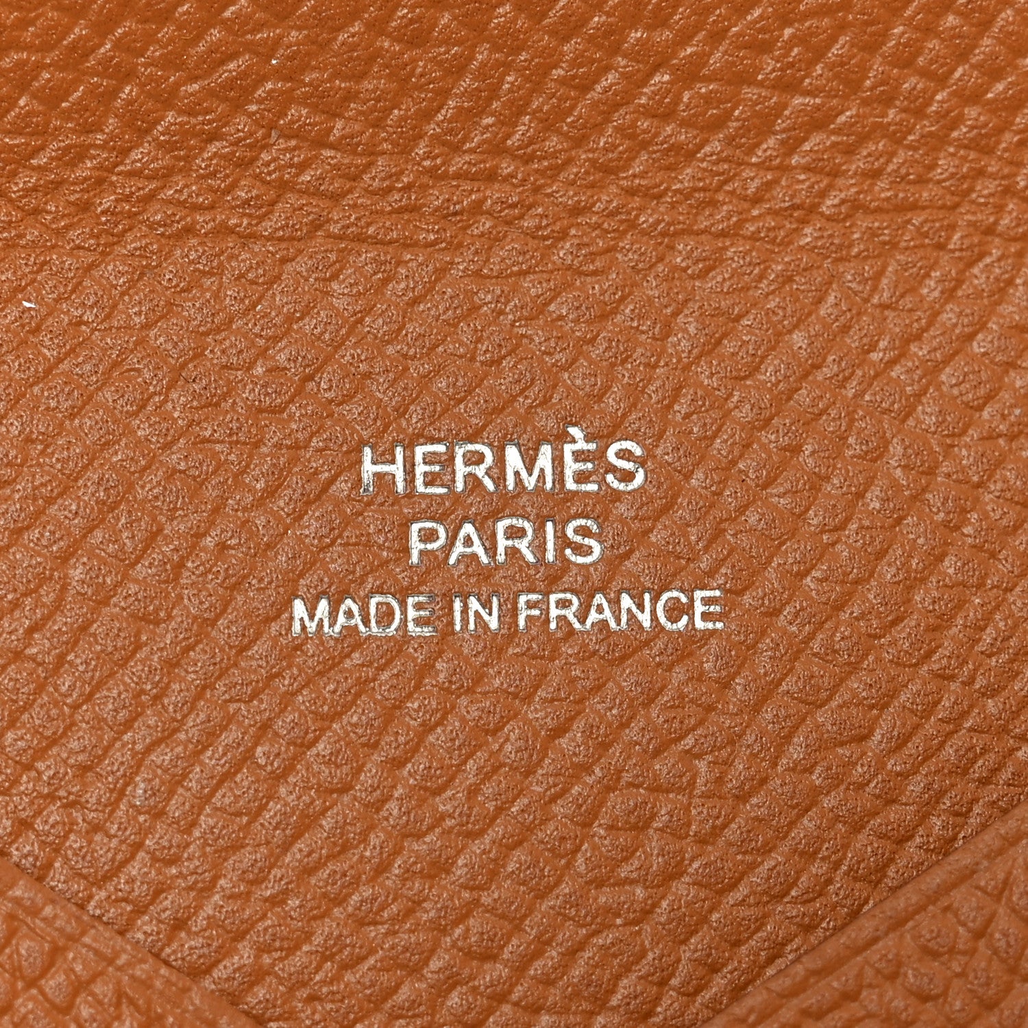 Hermes Epsom Calvi Card Case Gold 7 of 8
