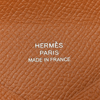 Hermes Epsom Calvi Card Case Gold 7 of 8