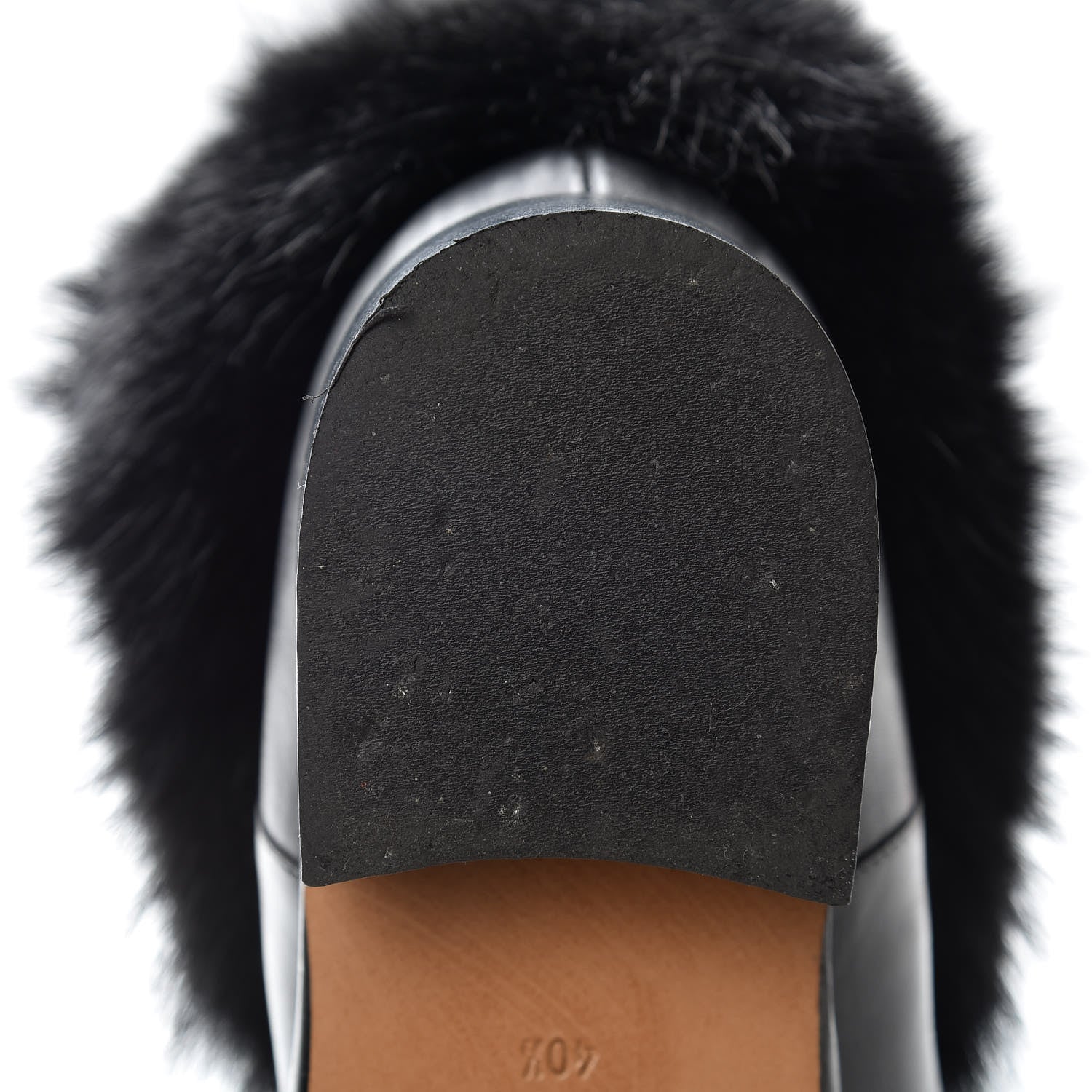 Valentino Garavani Calfskin Fox Fur Rockstud Winter Boots 40.5 Black 13 of 14