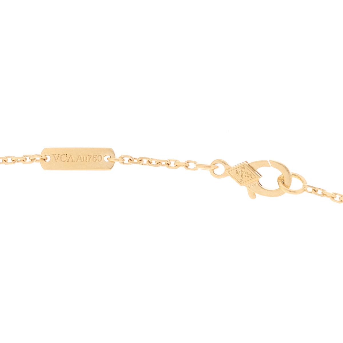 18K Yellow Gold Malachite Perlee Couleurs Pendant Necklace
